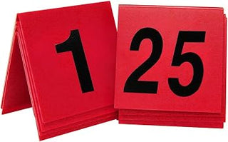 Cal-Mil 226 Break Resistant Number Tents, 3" Width, 3" Height, Red