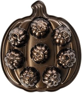 Nordic Ware Lil' Pumpkins Cakelet Pan, 2 Cup Capacity, Bronze