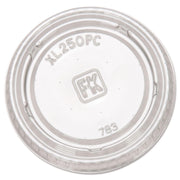 Portion Cup Lids by Fabri-Kal – 1.5 ounces, Polyethylene, Clear, Model FAB XL250PC