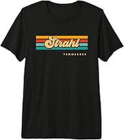 Vintage Sunset Stripes Strahl, Tennessee Premium Tri-blend T-Shirt