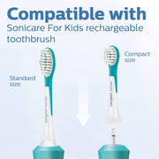 HX6032/05 Mini Brush Heads for Sonic Toothbrush by PHILIPS – 2 Count (Pack of 1), Rubber, Black, White, Model HX6032/33