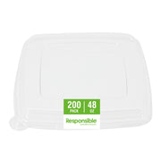 Responsible Products 16-48 oz Clear Lids (200 Count) / Clear / Casual Container Lids