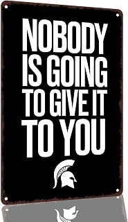 Motivational Spartan Success Quote 8 x 12 Inch Aluminum Wall Decor