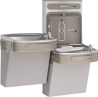 Elkay EZH2O Bottle Filling Station & Versatile Bi-Level ADA Cooler, Non-Filtered 8 GPH Light Gray