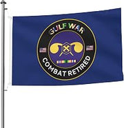 US Chemical Corps Gulf Combat Retired Premium 5x8ft Double-Sided Flags with 2 Brass Grommets - All Weathe