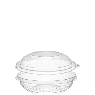 Dart 8 oz PresentaBowls Clear Plastic Bowl with Dome Lid, PET8BCD (252 Combo Count)