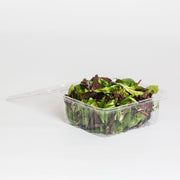 64 oz. Clear Plastic Tamper Resistant Hinged Deli Container with Flat Lid - 150 per case by Inline Plastics Corporation – 64.0 ounces, Polyethylene, transparent, Model TS64