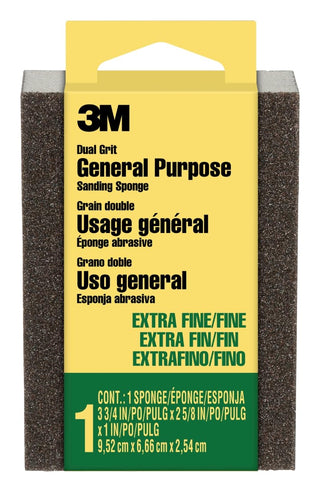 Small Area Sanding Sponge by 3M – 3-3/4 in x 2-5/8 in, Sand Paper, Black, Model 907-ESF