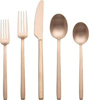Oneida Dean Rose Gold Satin 20-Piece Silverware Set for 4, Flatware | rose gold, dishwasher safe | includes knives, forks, and spoons | heavy duty, cutlery set for kitchen and dining, utensil set