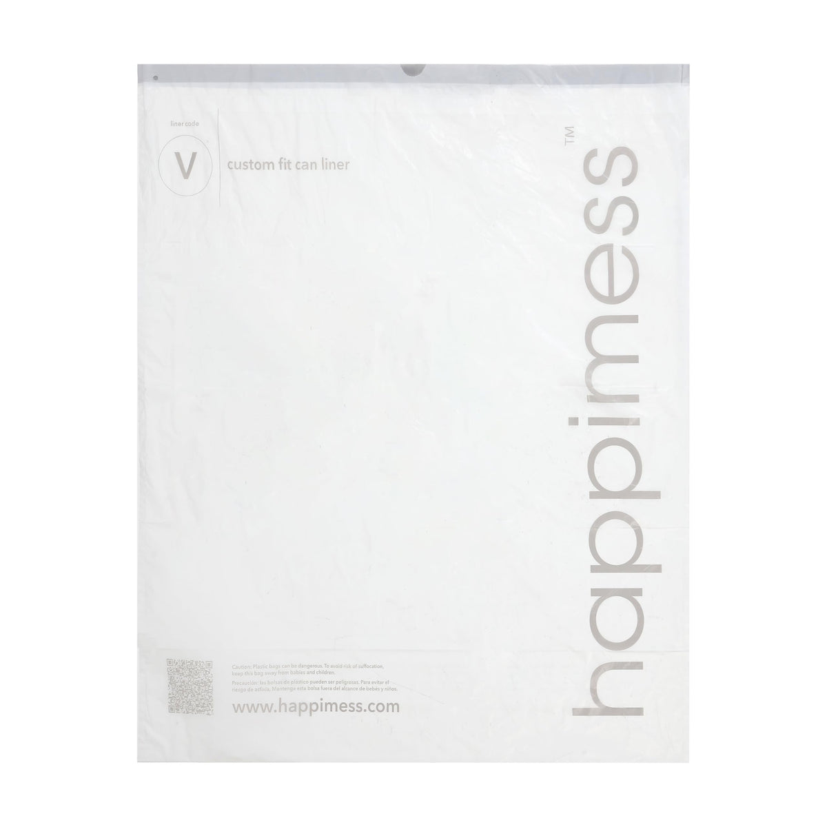 happimess White / 100 Count (Pack of 1) / 30.0 gallons Trash Bags