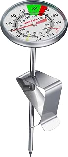 Westmark 12952270 Milk Thermometer with Clip, Stainless Steel 18/8 PC