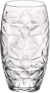 Bormioli Rocco Oriente Cooler Glass, 16oz, Set of 6, Clear