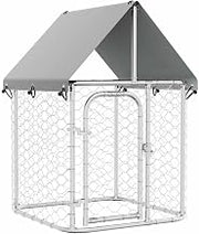 vidaXL Outdoor Dog Kennel with Roof 39.4"x39.4"x59.1