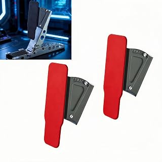Throttle and Brake Pedals and Adjustable Angle Bracket for Fanatec CSL (Red)