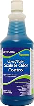Global Industrial Urinal/Toilet Scale & Odor Control, 1 Quart Bottle, 12/Case
