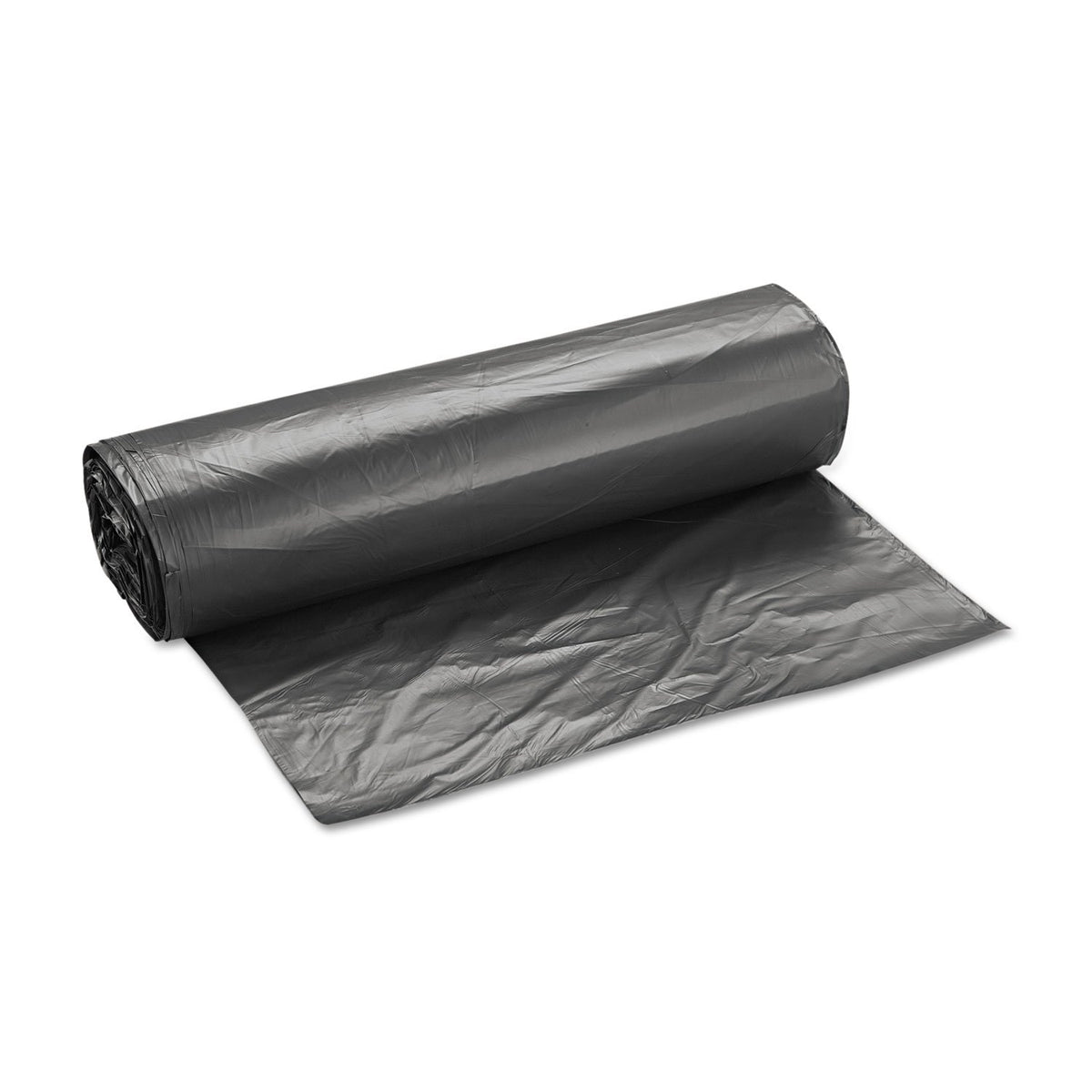 Group High Density Commercial Can Liners 40x48 16 Mic - Black by Inteplast – 1 Count (Pack of 1), 45.0 gallons, Silver/Black, Model IBS S404816K