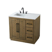 Chase Bathroom Vanity Hazel Oak by Lighting Design – Wood, Hazel Oak, Model VF29036HO