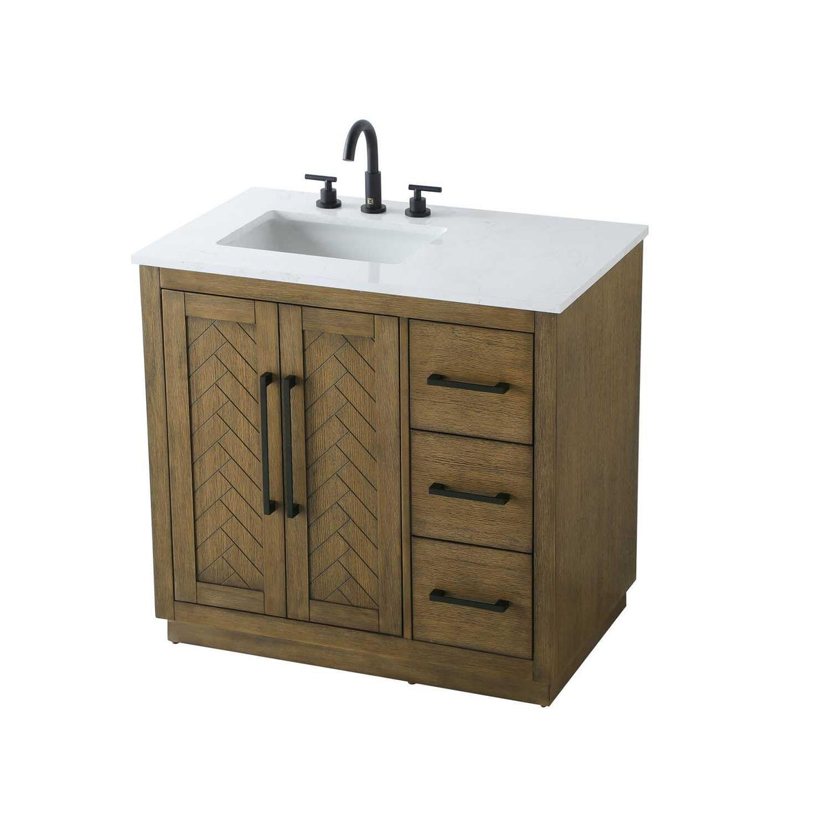 Chase Bathroom Vanity Hazel Oak by Lighting Design – Wood, Hazel Oak, Model VF29036HO