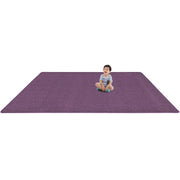 Endurance Solid Colored Area Rug in Color Purple by Joy Carpets – 4' x 6' (Rectangular), Polyester, Purple, Model 80N-08