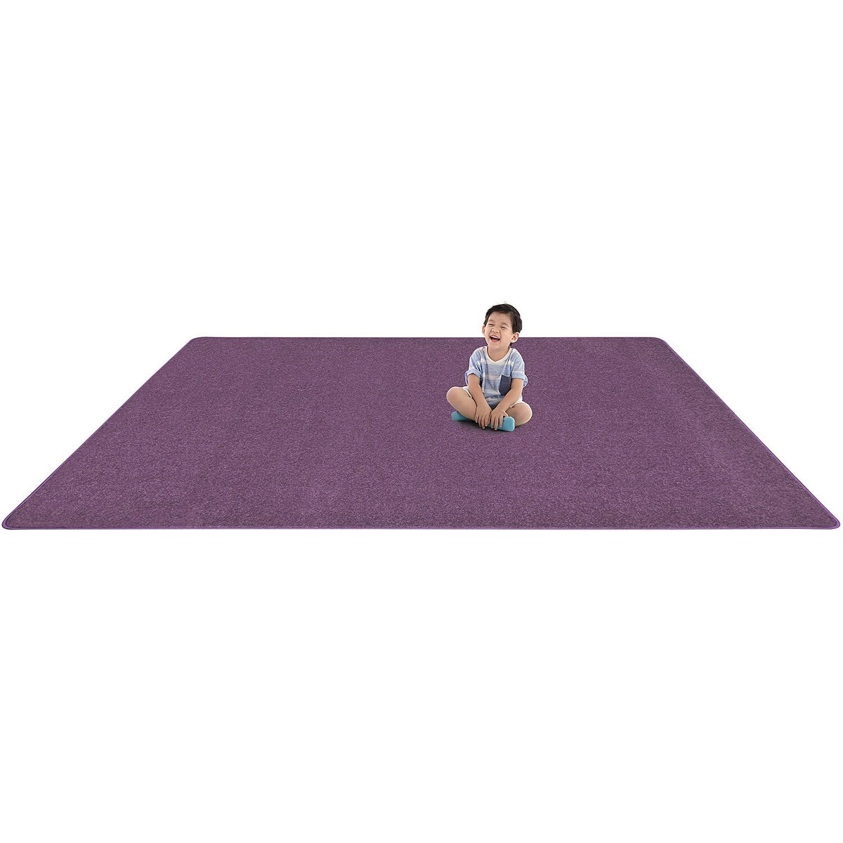 Endurance Solid Colored Area Rug in Color Purple by Joy Carpets – 4' x 6' (Rectangular), Polyester, Purple, Model 80N-08