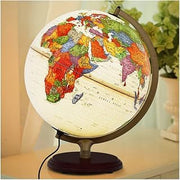Practical Globe Desktop World Globe with Wooden Stand Led Light Educational Globe Geographic Globes for Shelf Desktop Display Beautifully Decor