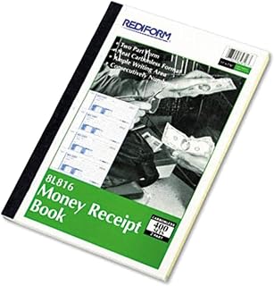 Rediform Receipt Book, 7 x 2 3/4, Carbonless Duplicate, 400 Sets/Book - 8L816