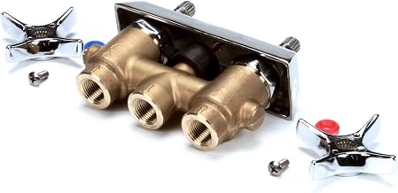 T&S Brass B-0512 Concealed Mixing Faucet, Wall Mount, 3/8" Npt Inlets and Outlets, 4-Arm Handles