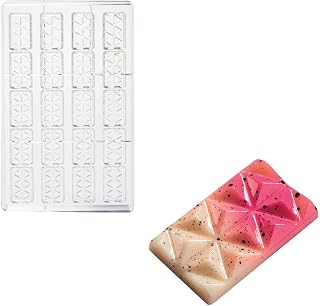Martellato MA6002 20 Piece Polycarbonate Napolitain Pyramids Mould, 42 x 25 x 6 mm, Transparent