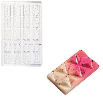 20 Piece Polycarbonate Napolitain Pyramids Mould by Martellato – 30 x 30 x 30 cm, Polycarbonate, Transparent, Model MA6002