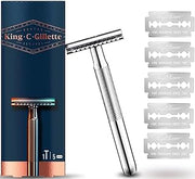 Gillette Double Edge Razor, Silver, 5 Pieces