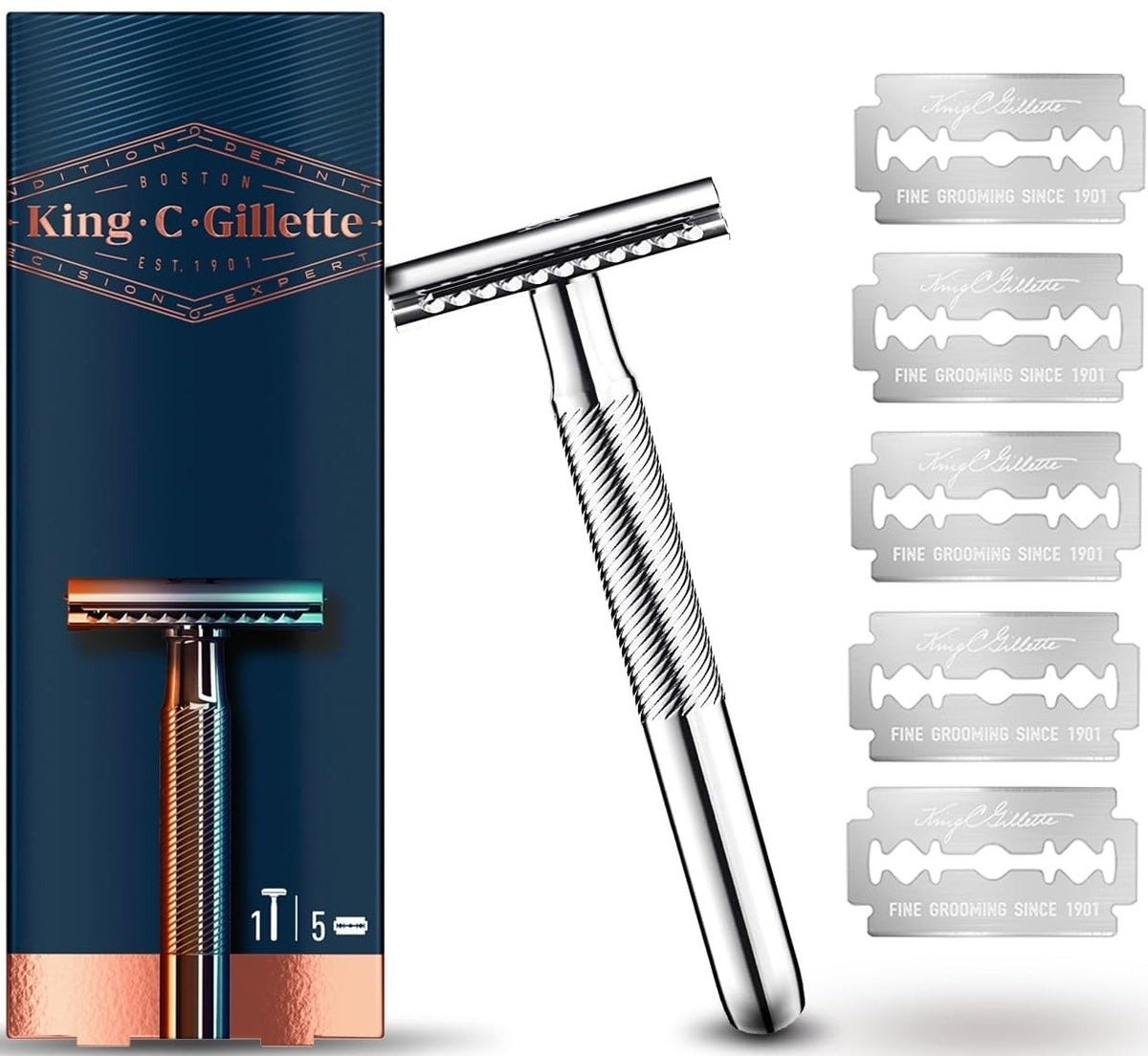 Double Edge Razor by Gillette – 1 Count (Pack of 1), Silver