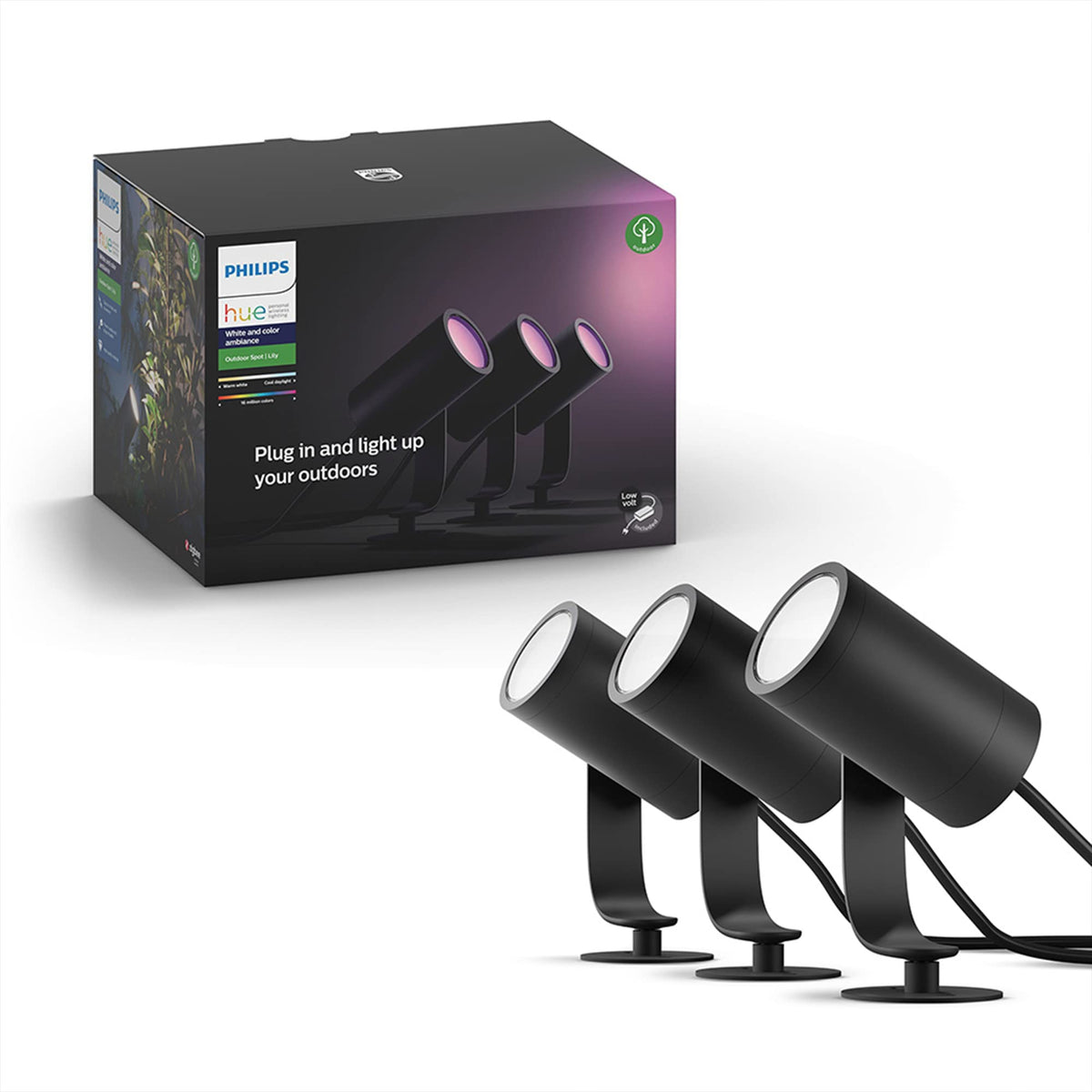 PHILIPS Lily - Base Kit + Supply Box / White / 1 Spotlights