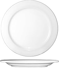 ITI-DO-21 Porcelain Dover 12-Inch Plate, 12-Piece, White