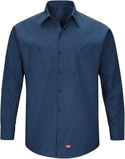 Red Kap Men's Long Sleeve Work Shirt with Mimix