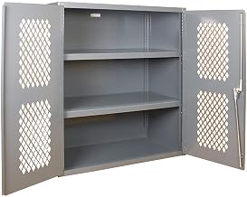 Durham Heavy Duty Welded 14 Gauge Steel Ventilated Cabinet, EMDC-362442-95, 900 lbs Capacity, 24" Length x 36" Width x 42" Height, 2 Shelves