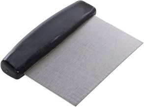HUBERT Dough Scraper with Black Plastic Handle Stainless Steel - 6 1/2"L x 4 1/2"W x 1"H