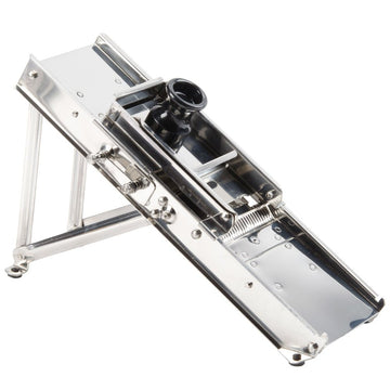 Mandoline Slicer Cutter with 3 Blades by Royal Industries – Metal, Silver, Model ROY MAND 2