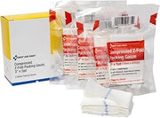 First Aid Only Sterile Compressed Z-Fold Wound Packing Gauze, with X-ray Detection 3" x 5yd, 4 per Box