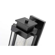 Harlan One Light Outdoor Wall Sconce Black by Lighting Design – Iron, Black