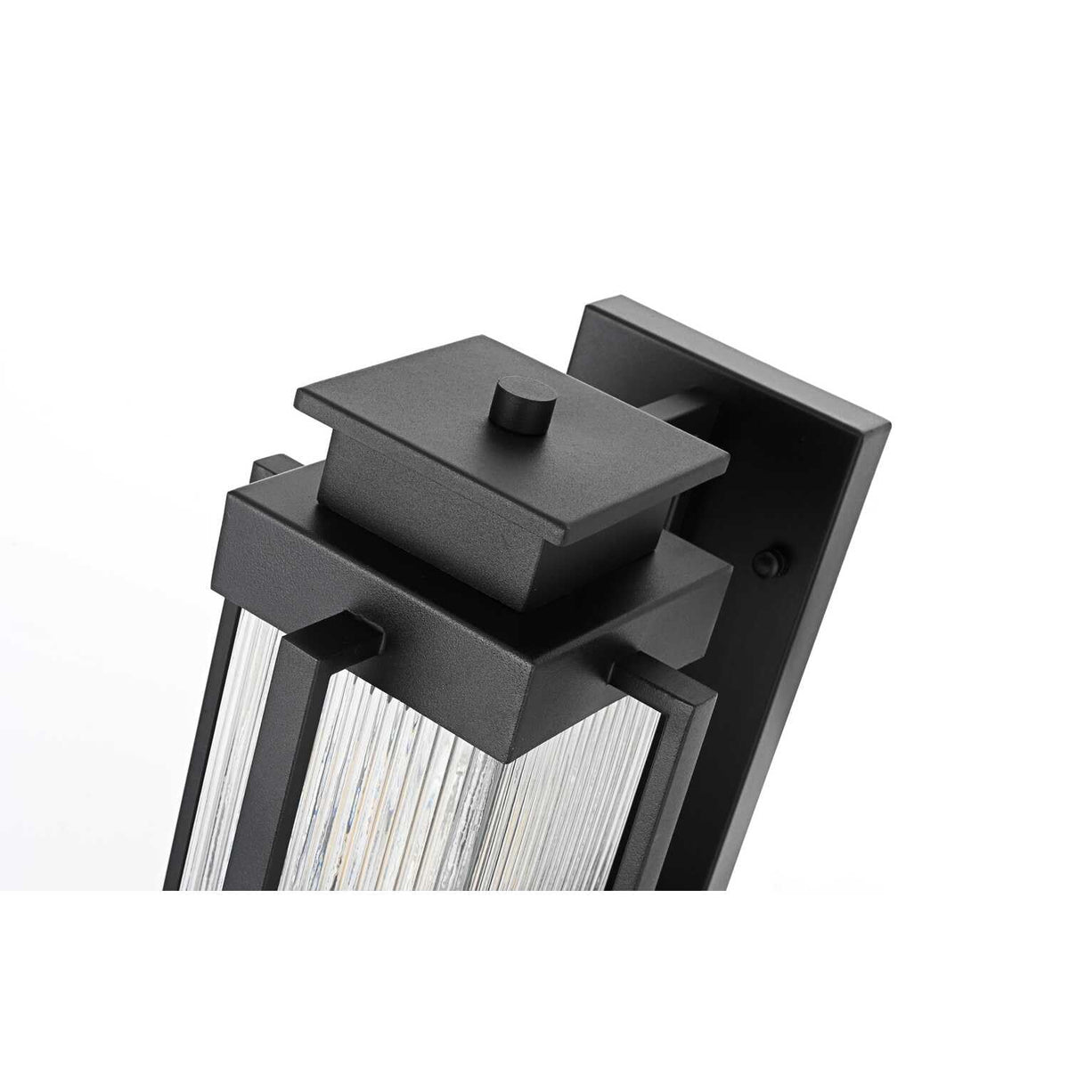 Harlan One Light Outdoor Wall Sconce Black by Lighting Design – Iron, Black