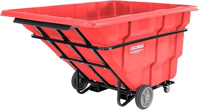 Global Industrial Forkliftable Extra HD Plastic Tilt Truck, 2750 Lbs. Cap, Red