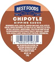 Best Foods Mayonnaise Chipotle Dipping Sauce Cups, 1 Oz, 108 Pack | Gluten Free, No Artificial Color or Flavor, No Added MSG or HFCS, Chipotle Peppers, Mild Heat, for Takeout & Delivery