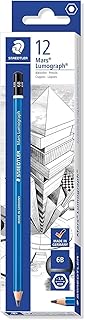 STAEDTLER Mars Lumograph Writing, Drawing, Sketching Pencil (Box of 12) (6B)