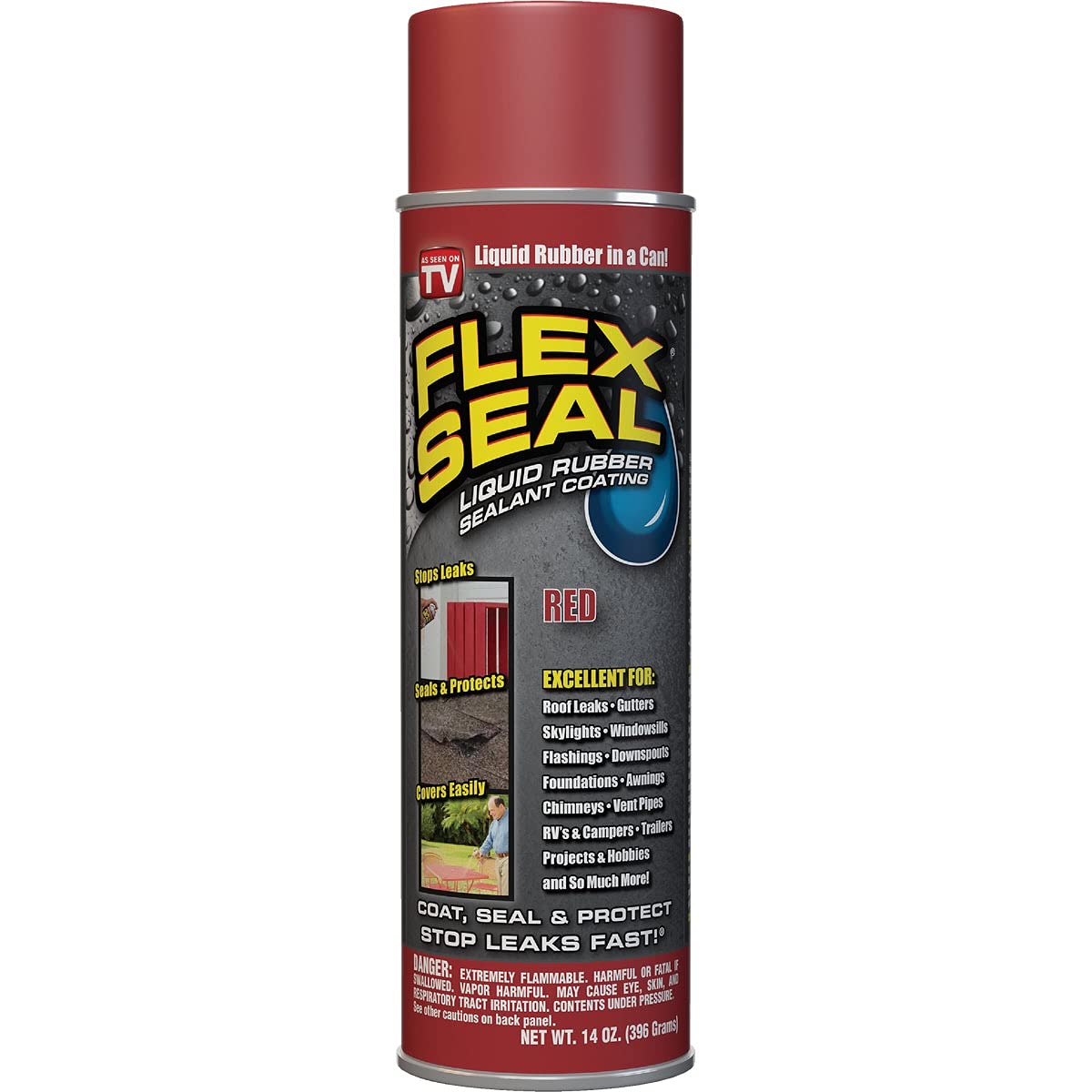 RED 14OZ by Flex Seal – 14 oz, Silicone, Pack of 6, Model FSREDR20