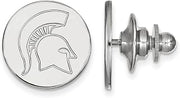Michigan State University Spartans Lapel Pin (14k White Gold)