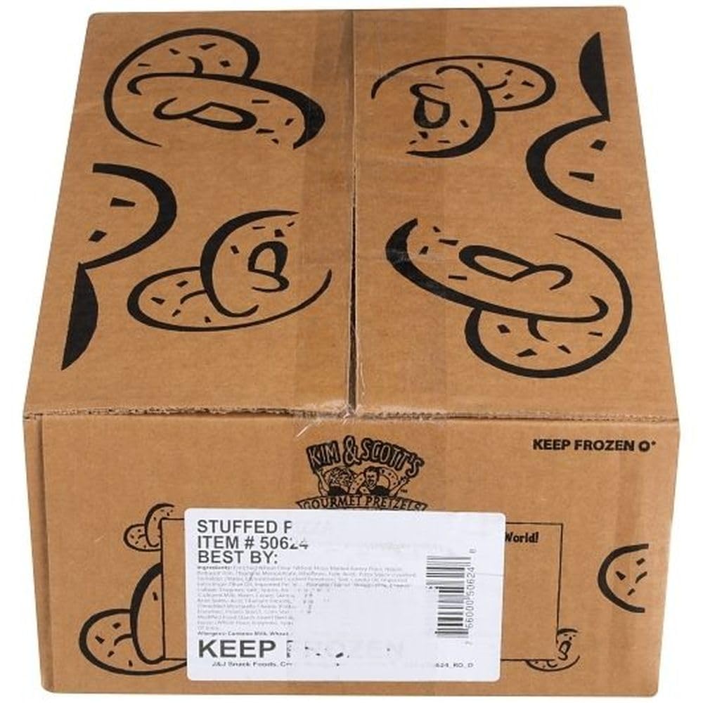 Kim and Scotts Pizza Stuffed Pretzels by J and J Snack Foods – 6 Ounce, Pack of 24