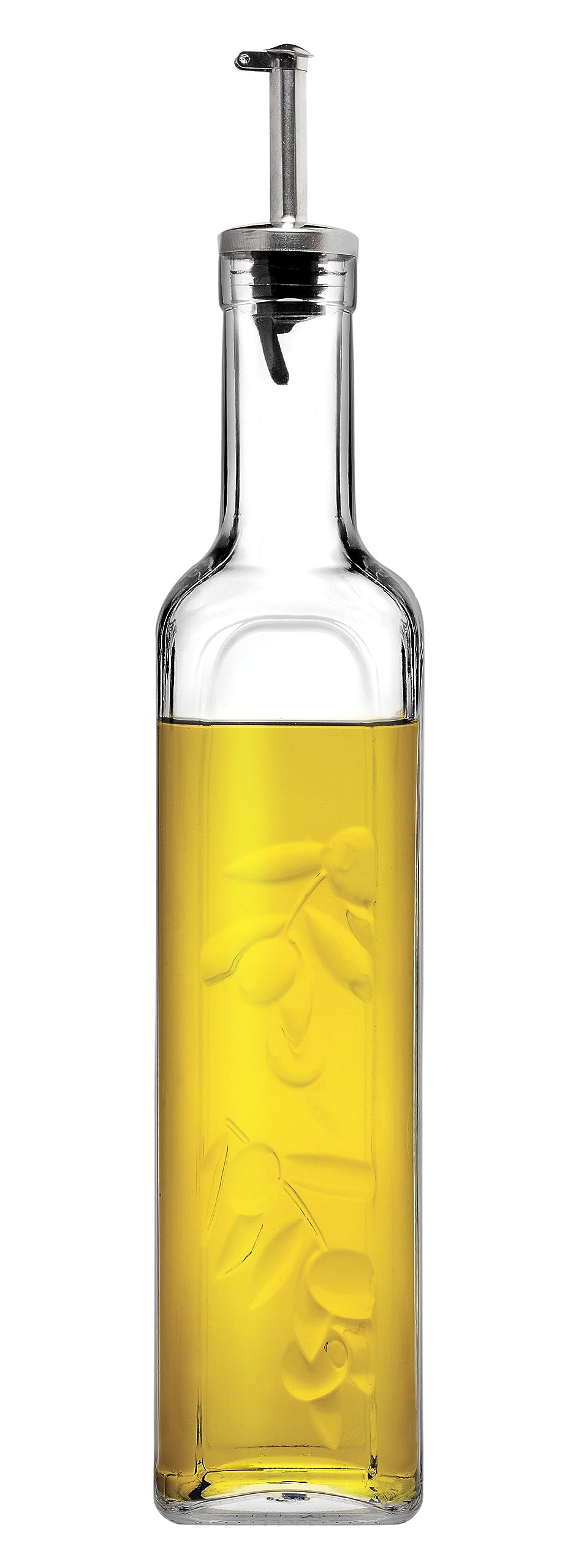 Glass Oil Cruet by Pasabahce – 16.9 Ounces, 0.5 liters, Glass, Transparent, Model 80229