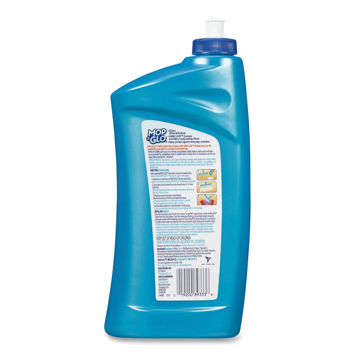 Triple Action Floor Shine-32 oz by Mop & Glo – 32 Fl Oz (Pack of 1), Model 75057