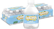 SPLASH REFRESHER Flavored Water Bottles, Lemon Flavor - 24 Pack | Refreshing Flavored Bottled Water with Electrolytes - Zero Sugar & Zero Calories - 8 Fl Oz