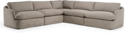 Chantry - Modern Grey Sand Fabric Sectional Sofa